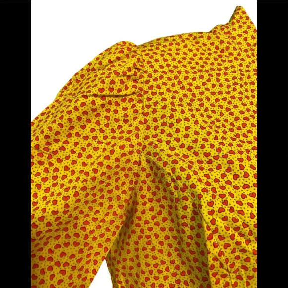 Vintage Button Down Novelty Heart Print Shirt - Picture 4 of 10